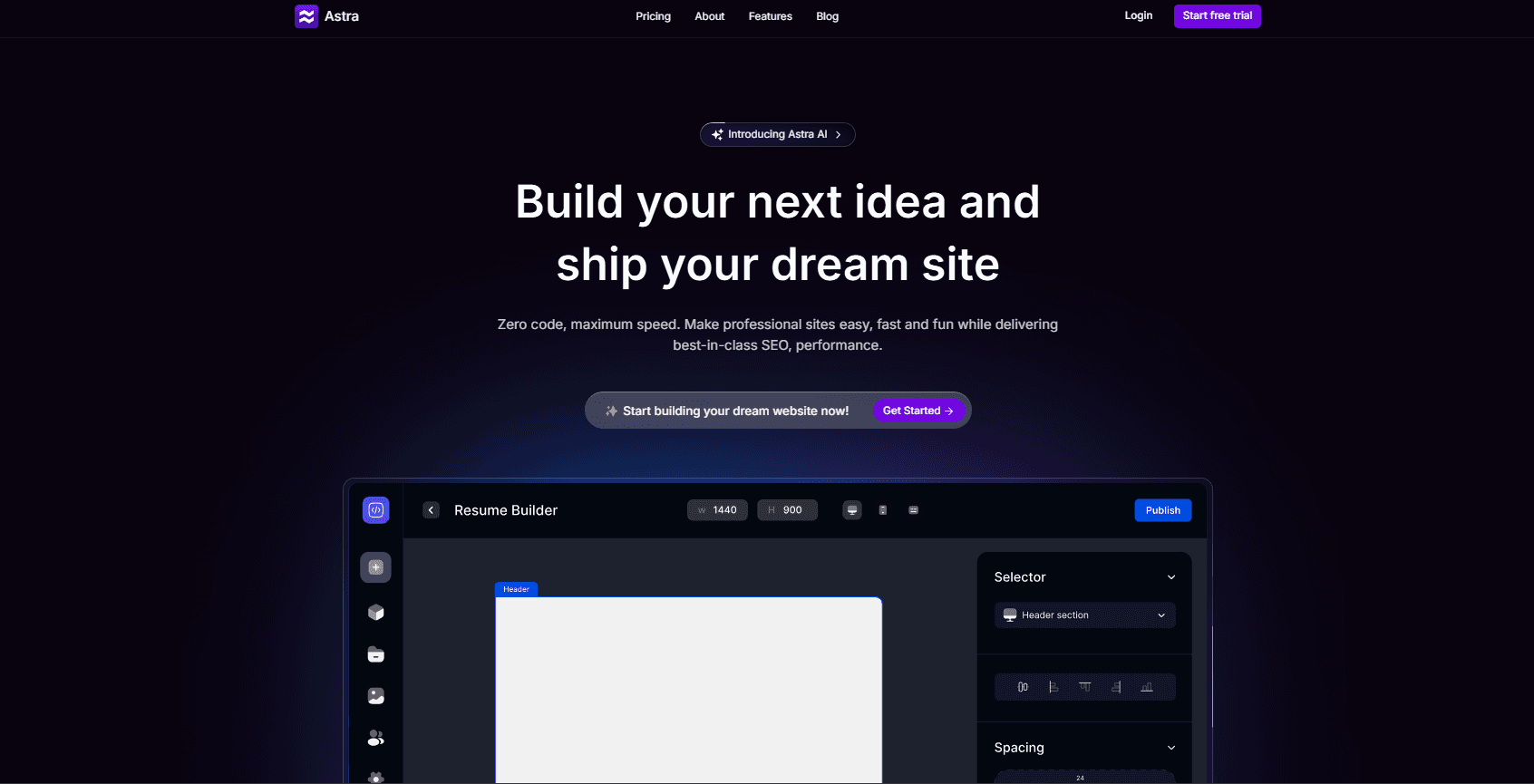 Astra Agency website